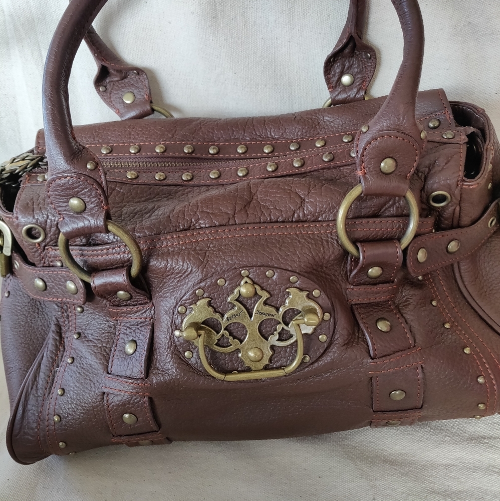 Betsey Johnson brown genuine leather bag